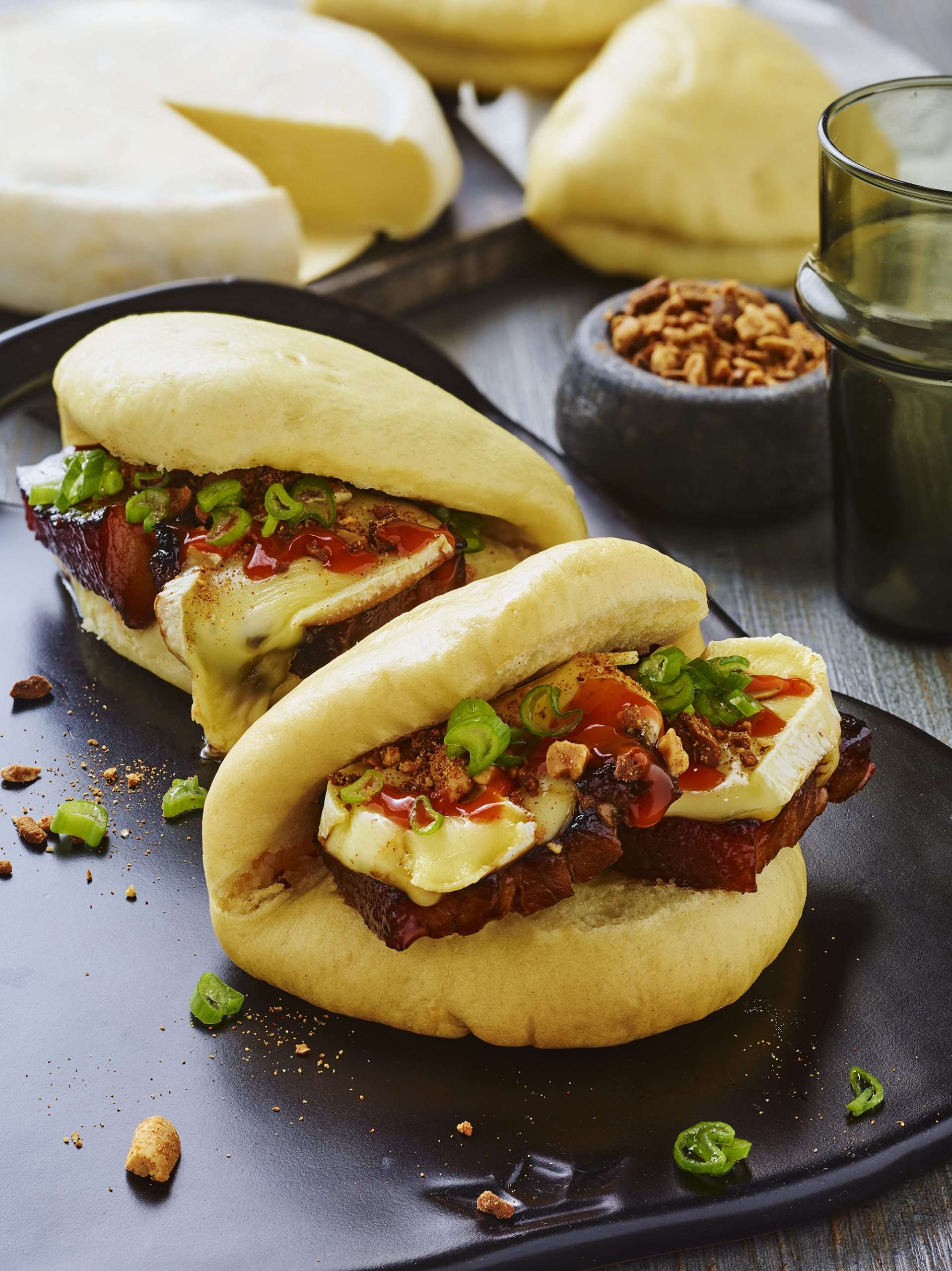 Gua bao au Reblochon et porc caramélisé Reblochon