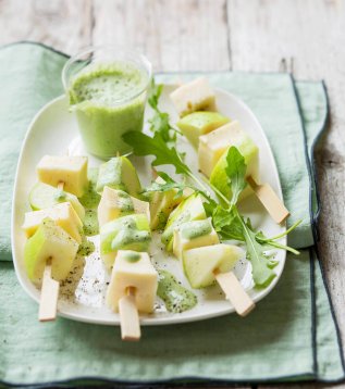 brochettes pommes et reblochon