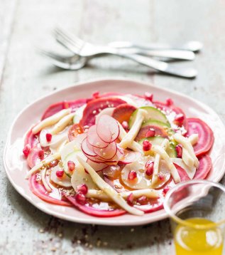 carpaccio legumes crus et reblochon