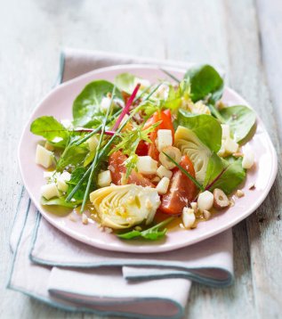 salade artichaut tomates