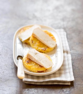 toast polenta et reblochon