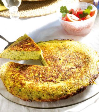 paillasson de courgette, pomme de terre et reblochon de savoie