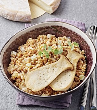 Risotto au reblochon champignons et petit épautre